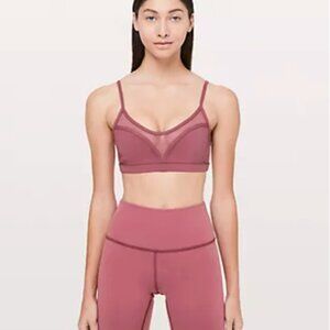 Lululemon Athletica Dance to Yoga Bra Misty Merlot